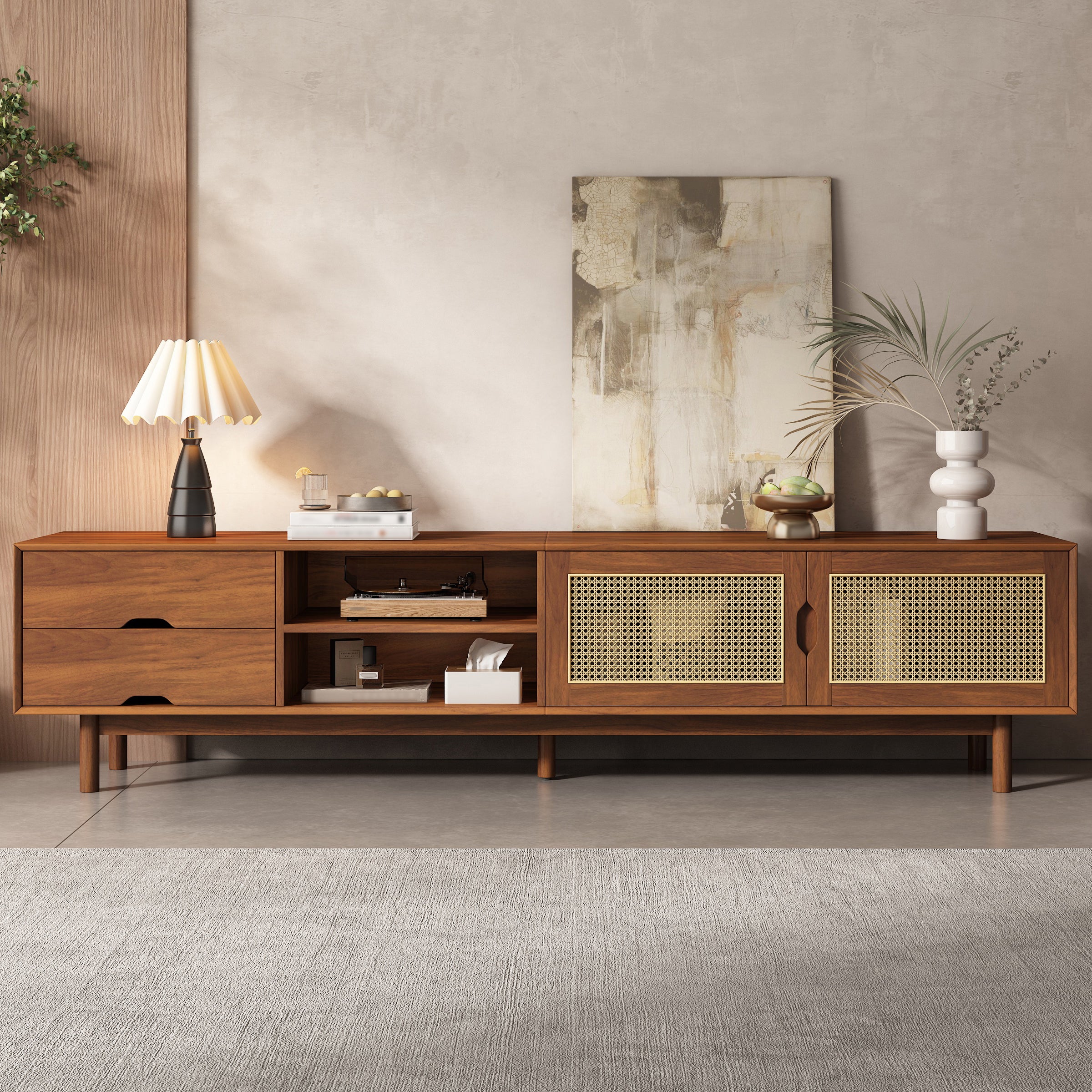 Dagmar Rattan TV Stand