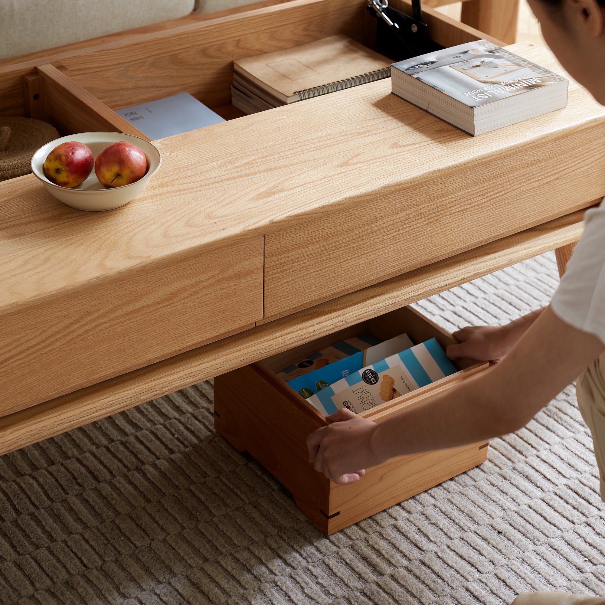 Gry Storage Oak Coffee Table