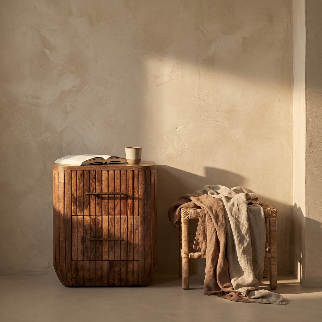 Runar Fluted Nightstand
