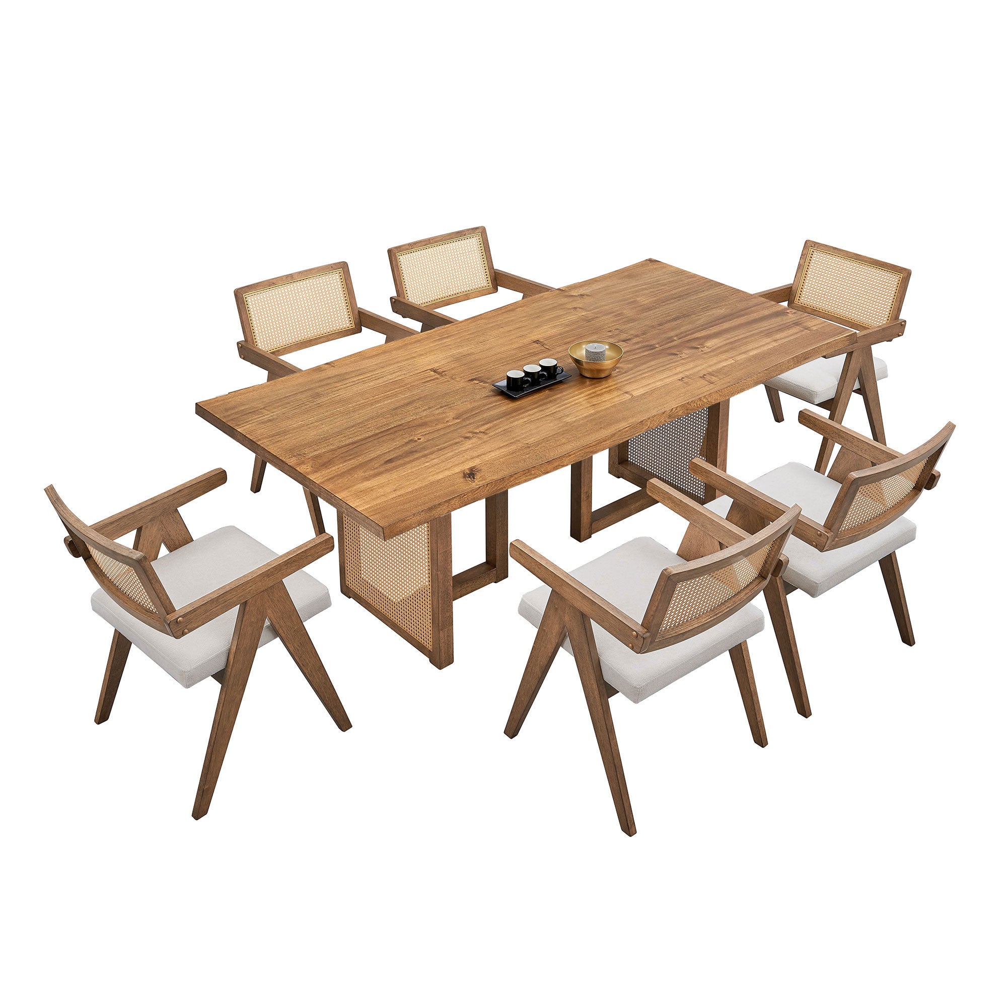 Gjord Rattan Dining Table