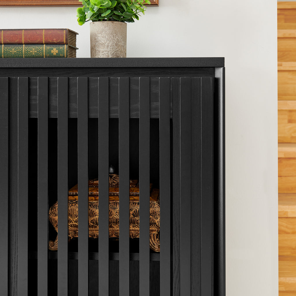 Preben Fluted Solid Wood Cabinet
