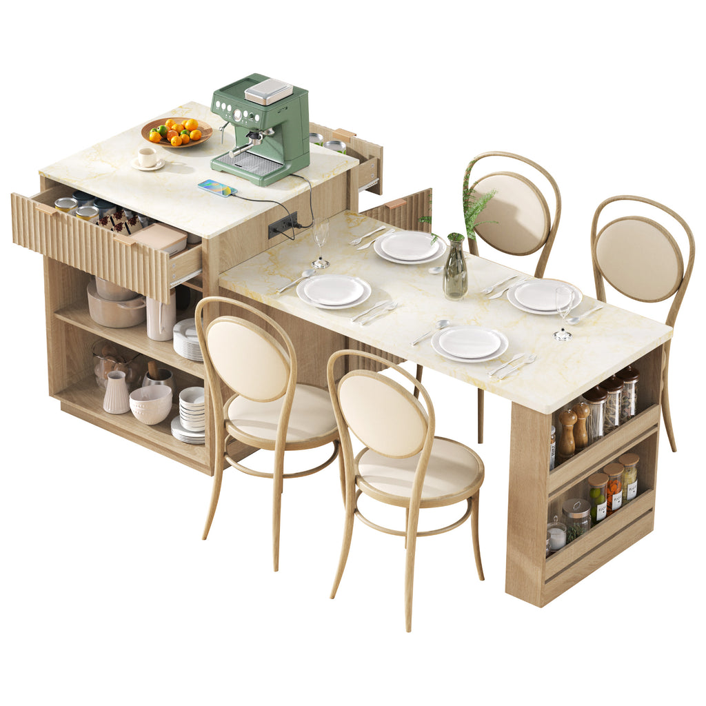 Otto Fluted Kitchen Island