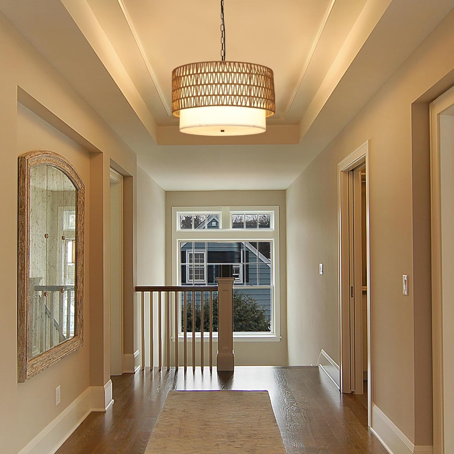 Oydise Rattan Chandelier