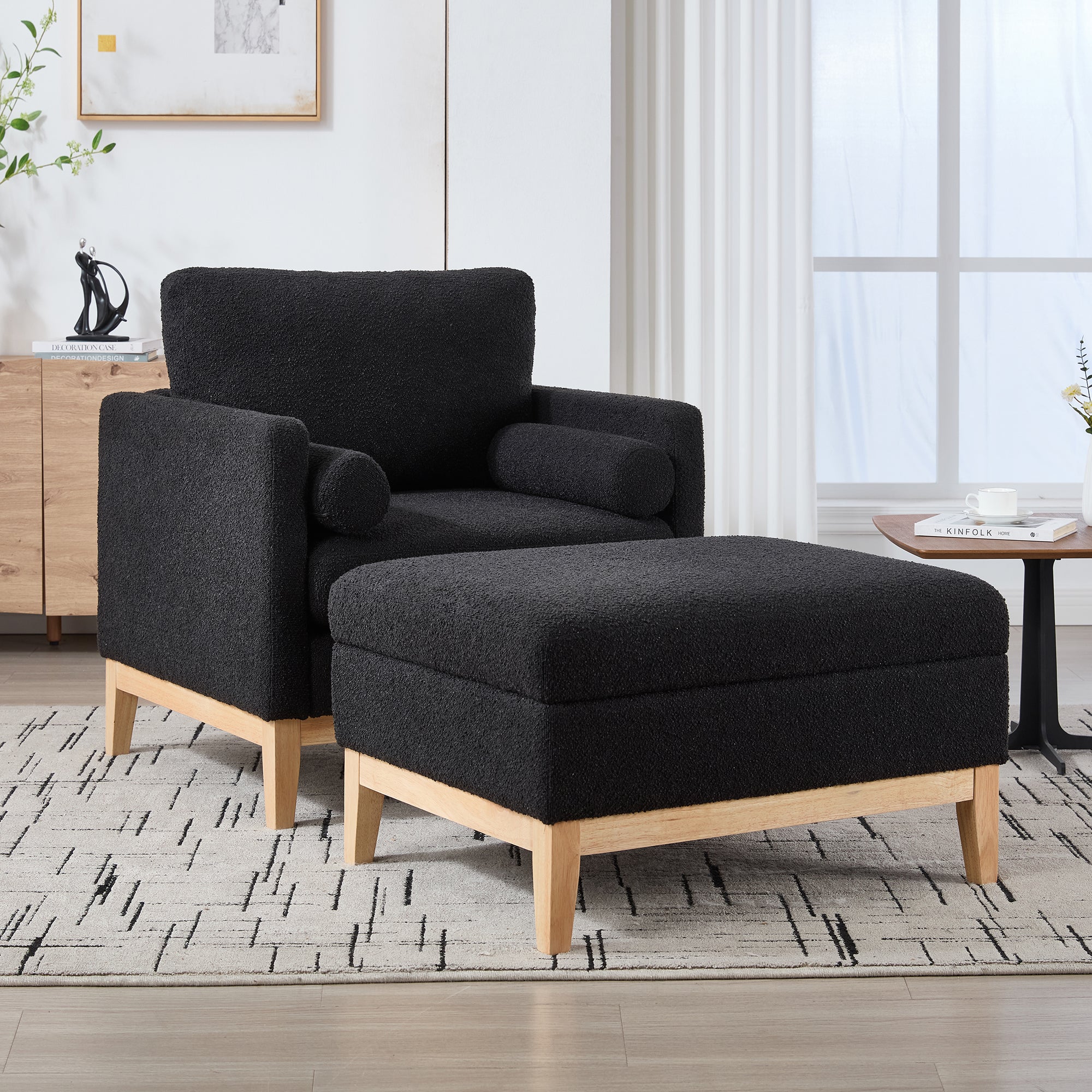Aksel Storage Boucle Ottoman