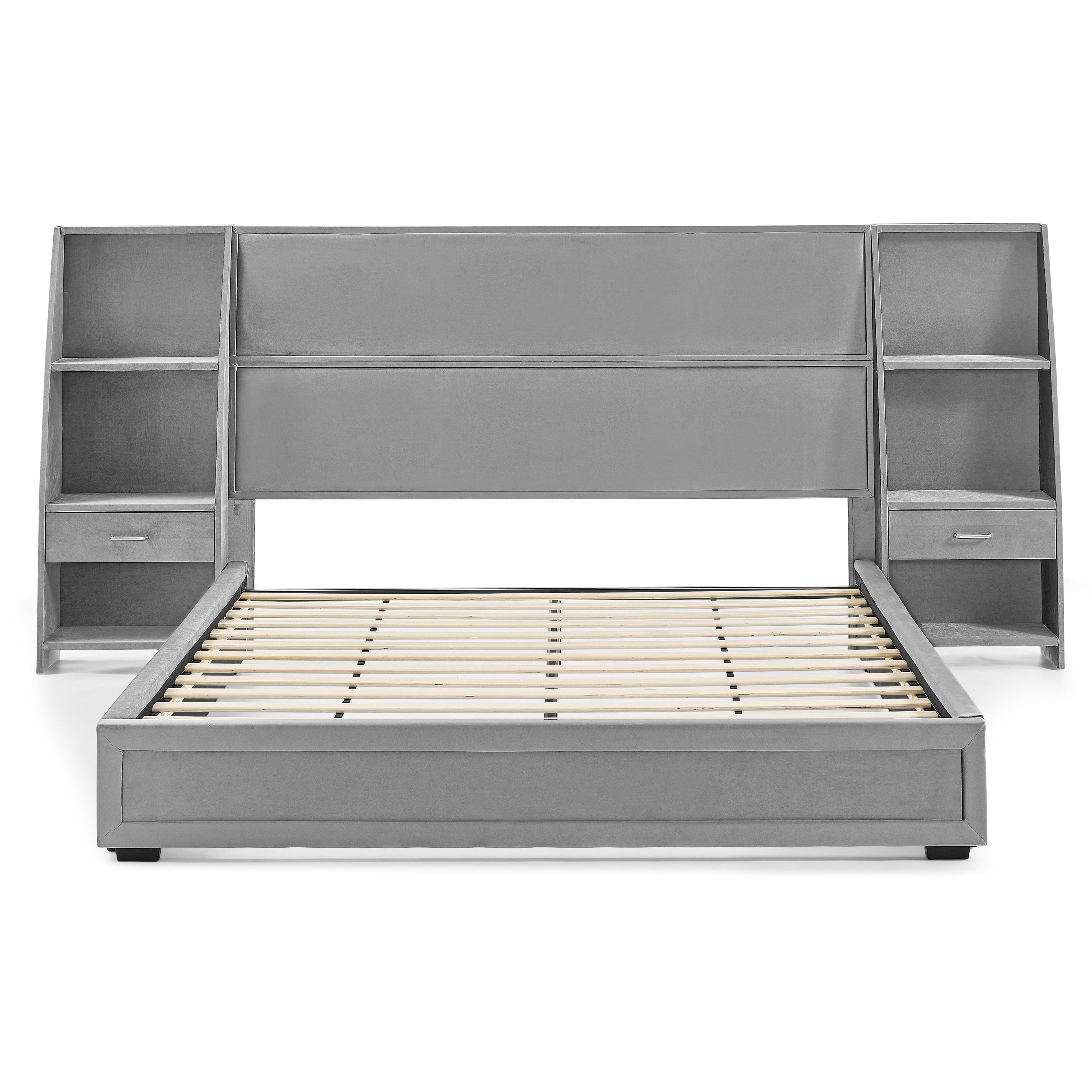 Dagny Velvet Queen Platform Bed Frame