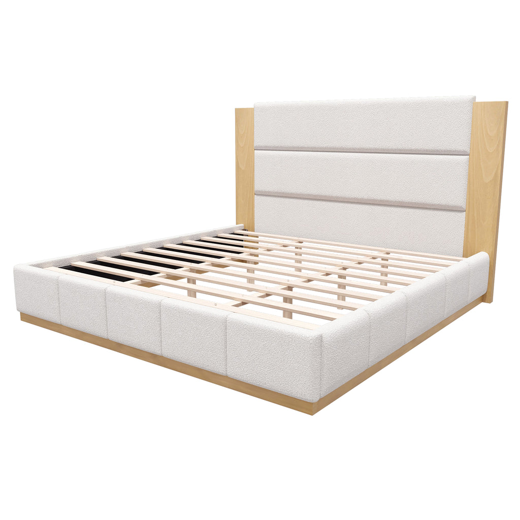 Randi Boucle King Platform Bed Frame