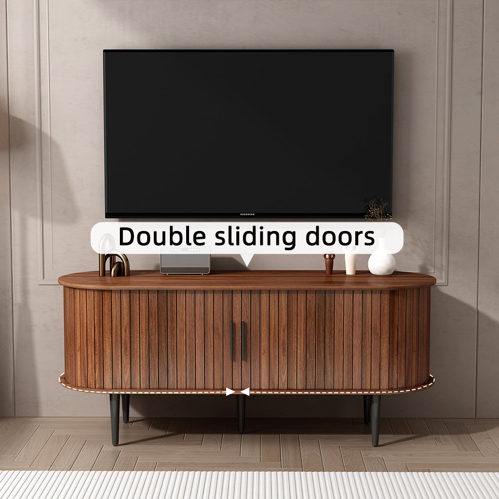 Birk Storage Walnut TV Stand