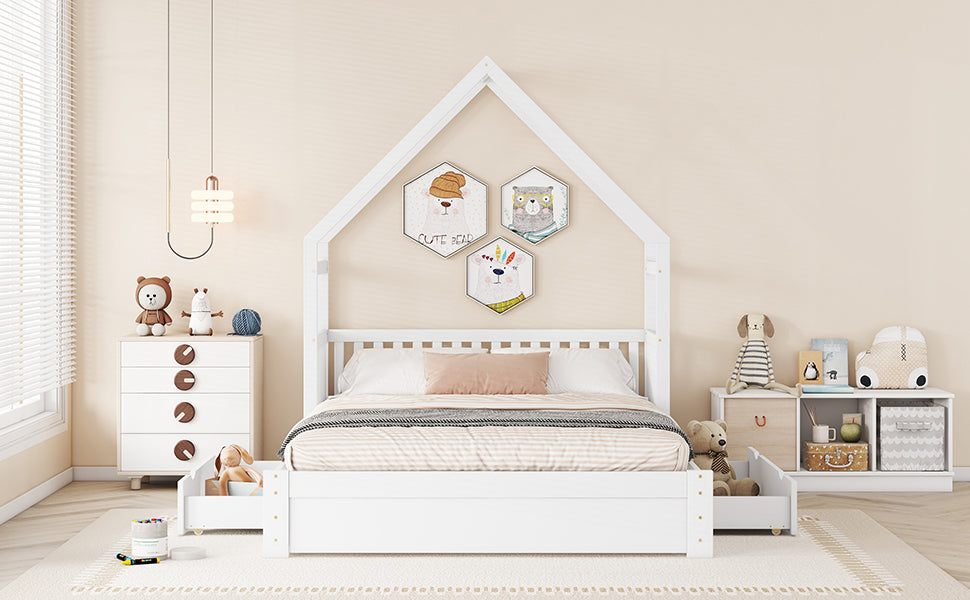 Jorun Solid Wood Queen Platform Bed Frame