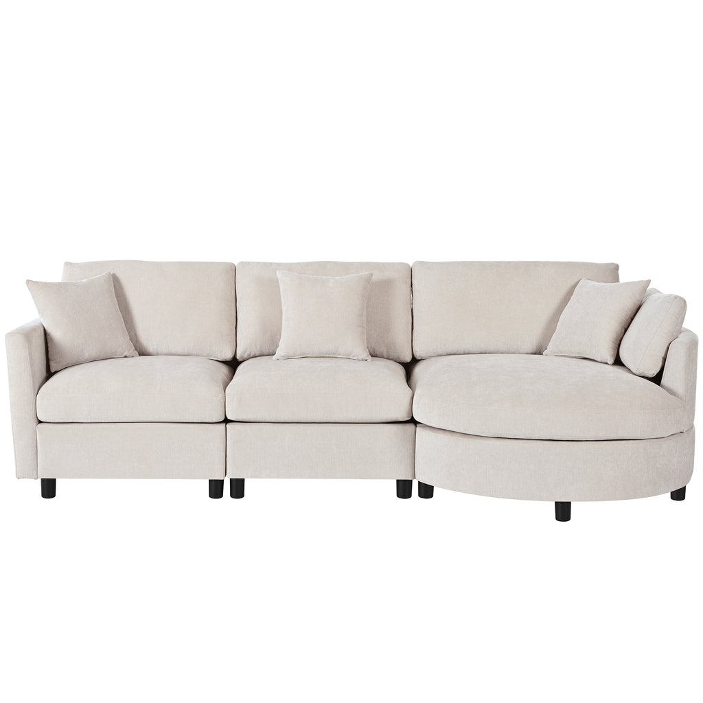 Anselm 3-Piece Curved Sectional Sofa