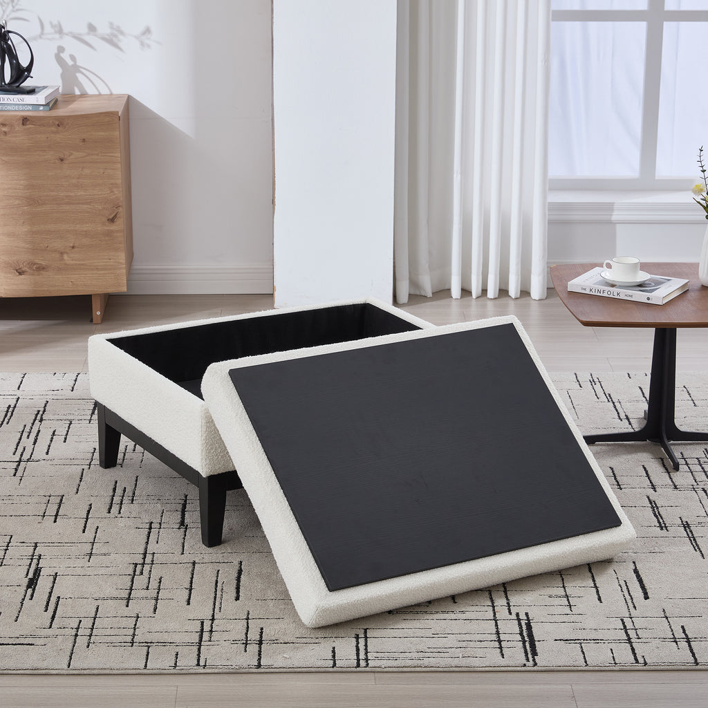 Aksel Storage Boucle Ottoman
