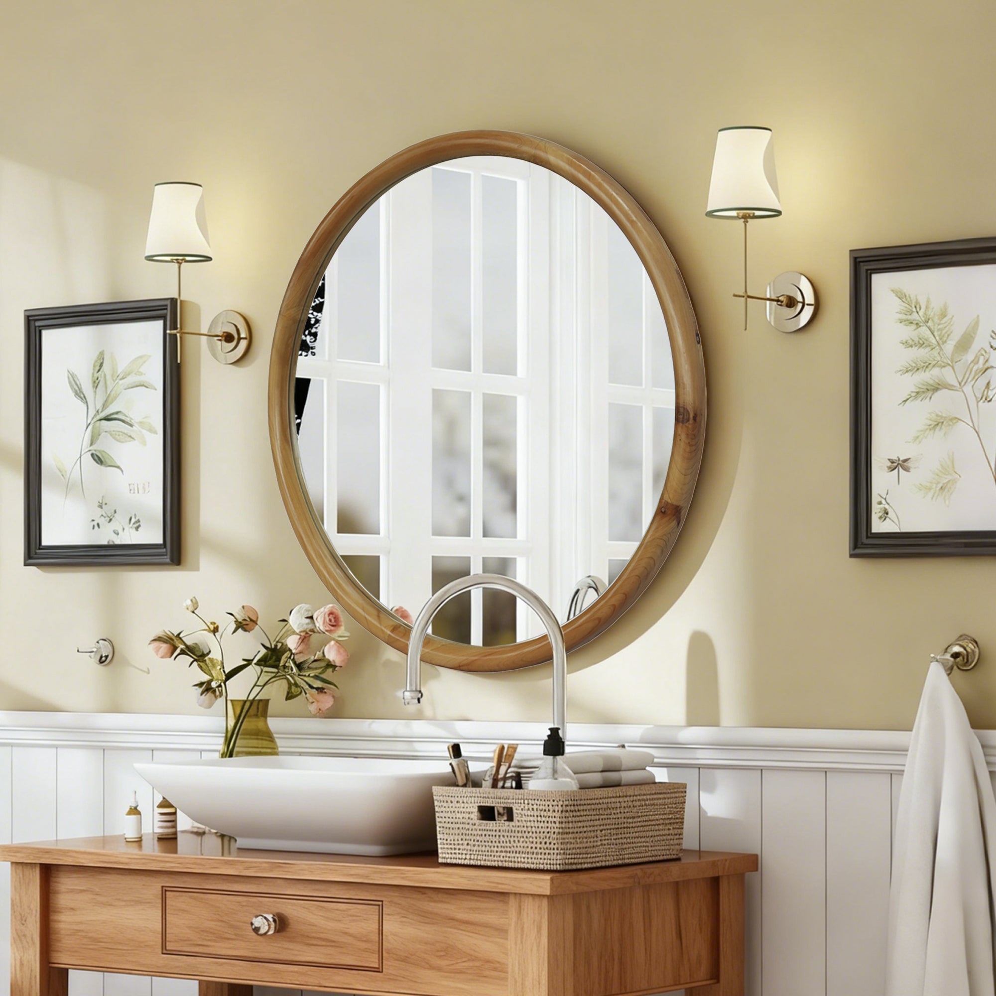 Cille Round Wall Mirror
