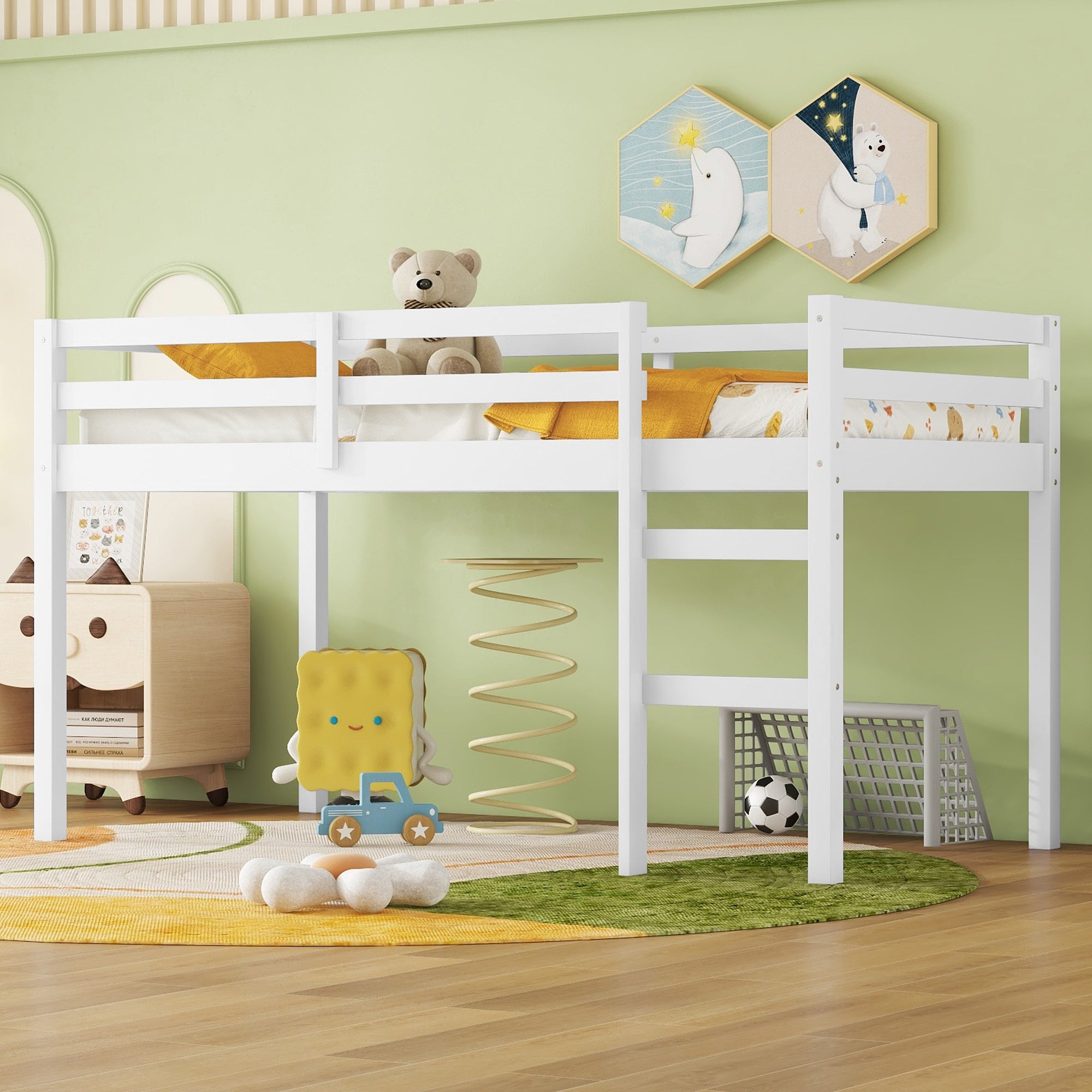 Veslemoy Solid Wood Twin Platform Bed Frame