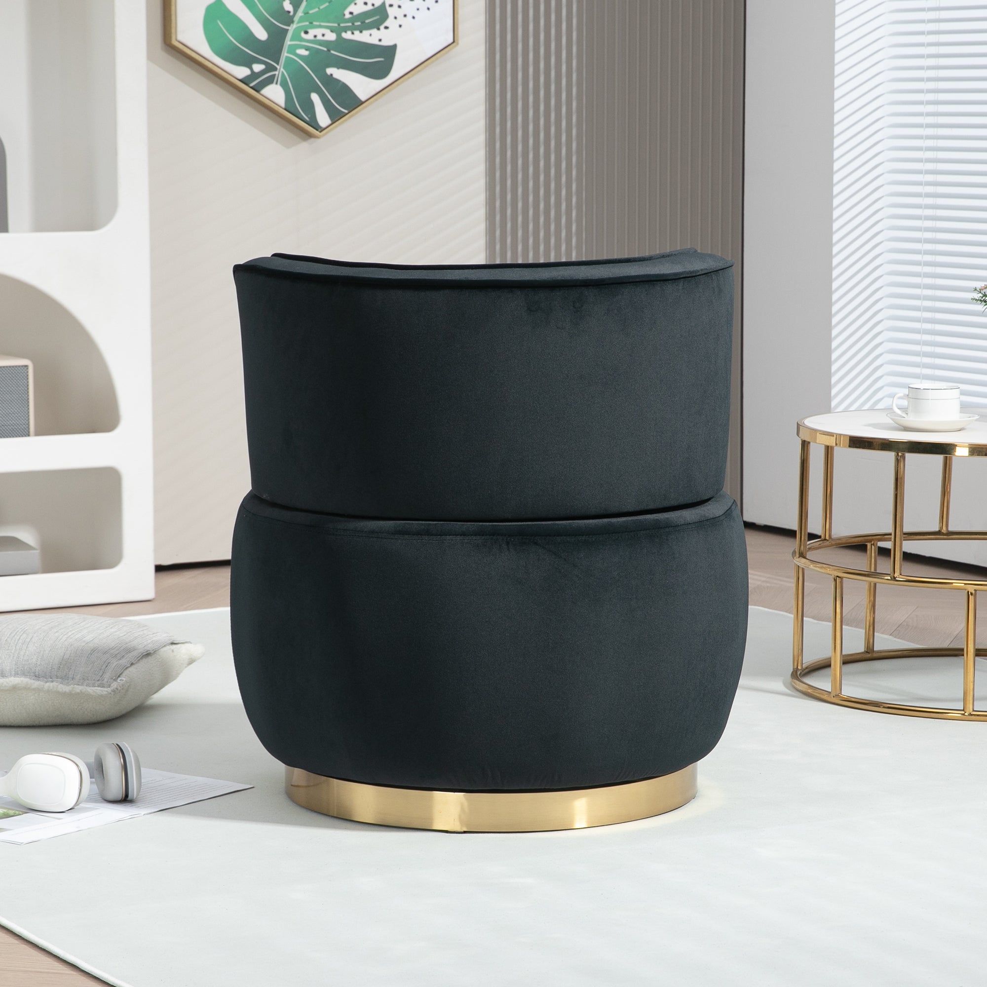 Bente Barrel Velvet Accent Chair