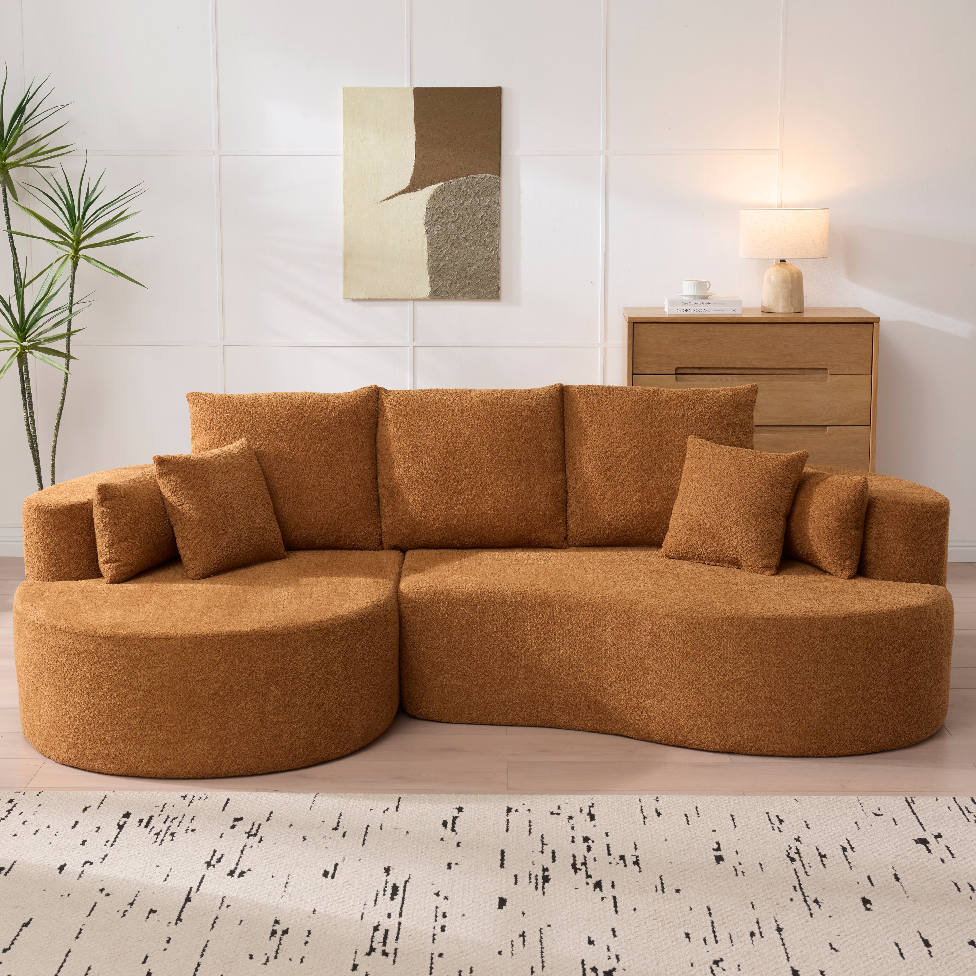 Jeppe Curved Boucle Sectional Sofa
