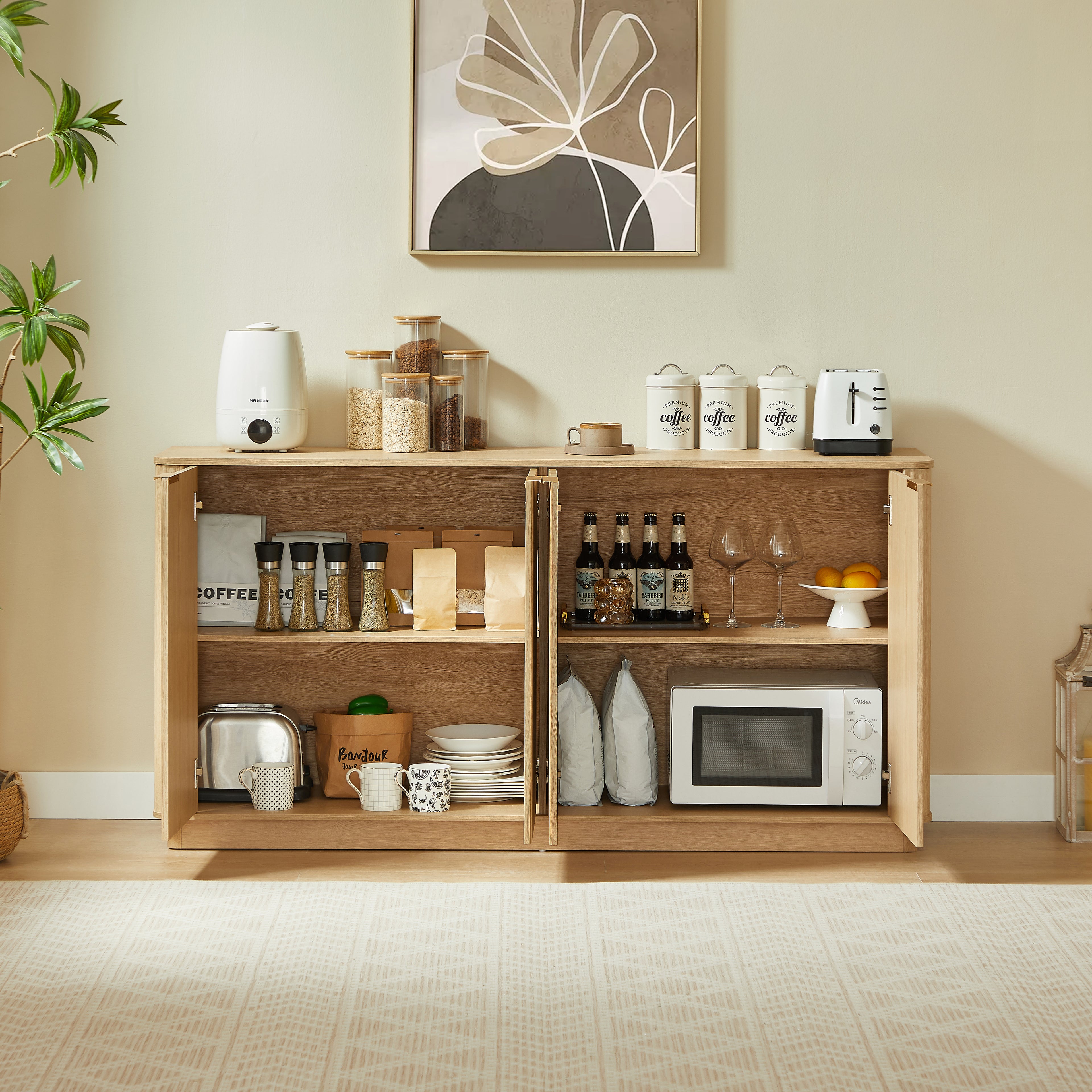 Nanna Curved Oak Sideboard