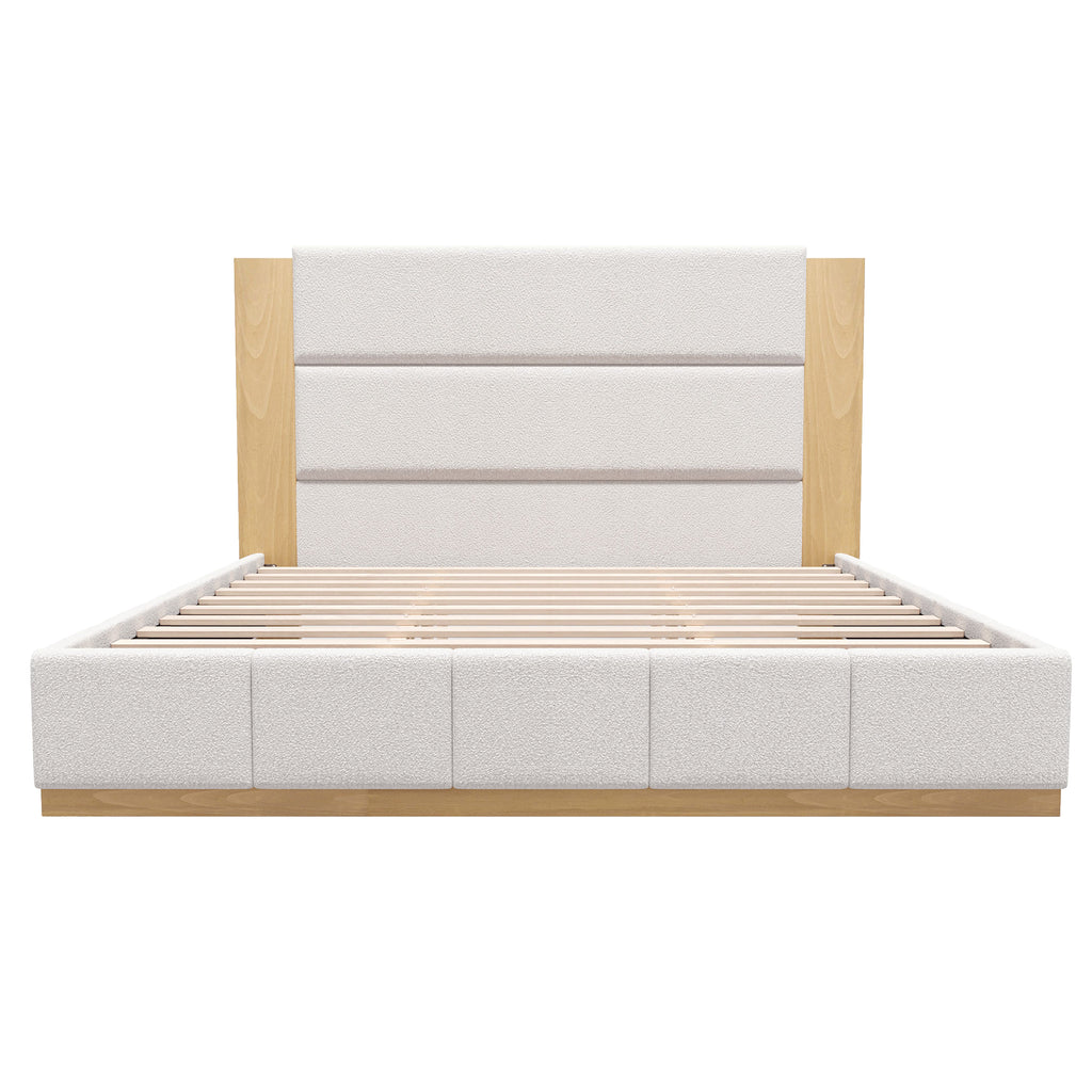 Randi Boucle King Platform Bed Frame