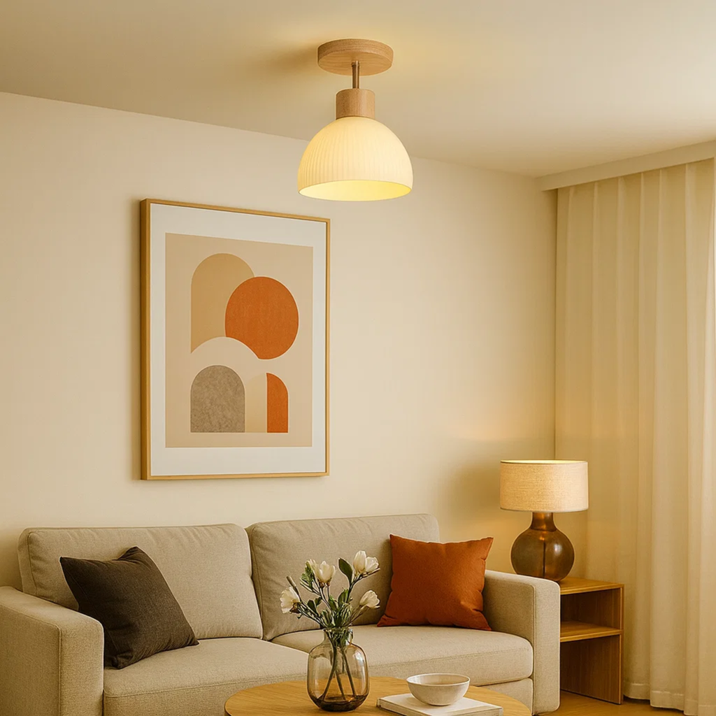 Plafonnier Mid-Century pour une ambiance chaleureuse