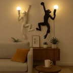 Wandlamp met aapmotief