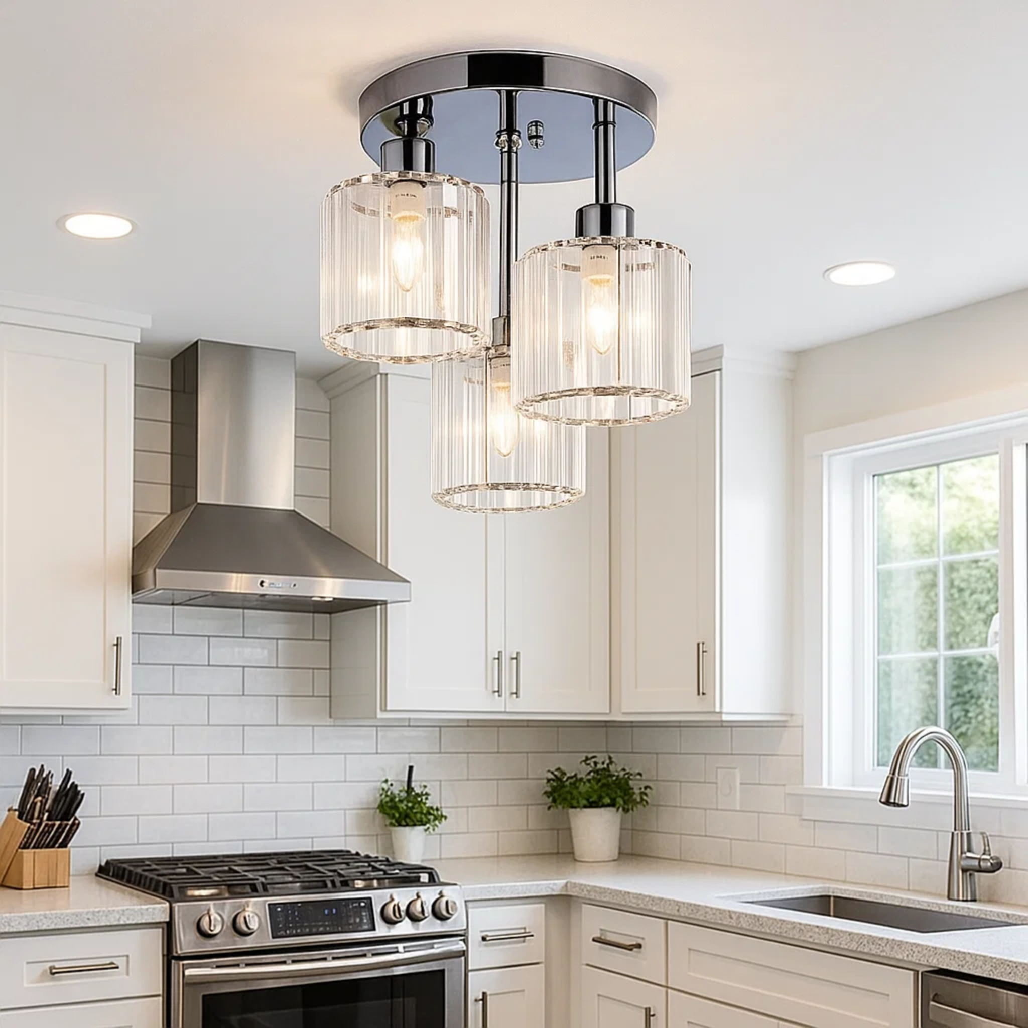 Moderne elegante kristallen plafondlamp