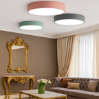 Strakke moderne ronde plafondlamp met zacht licht