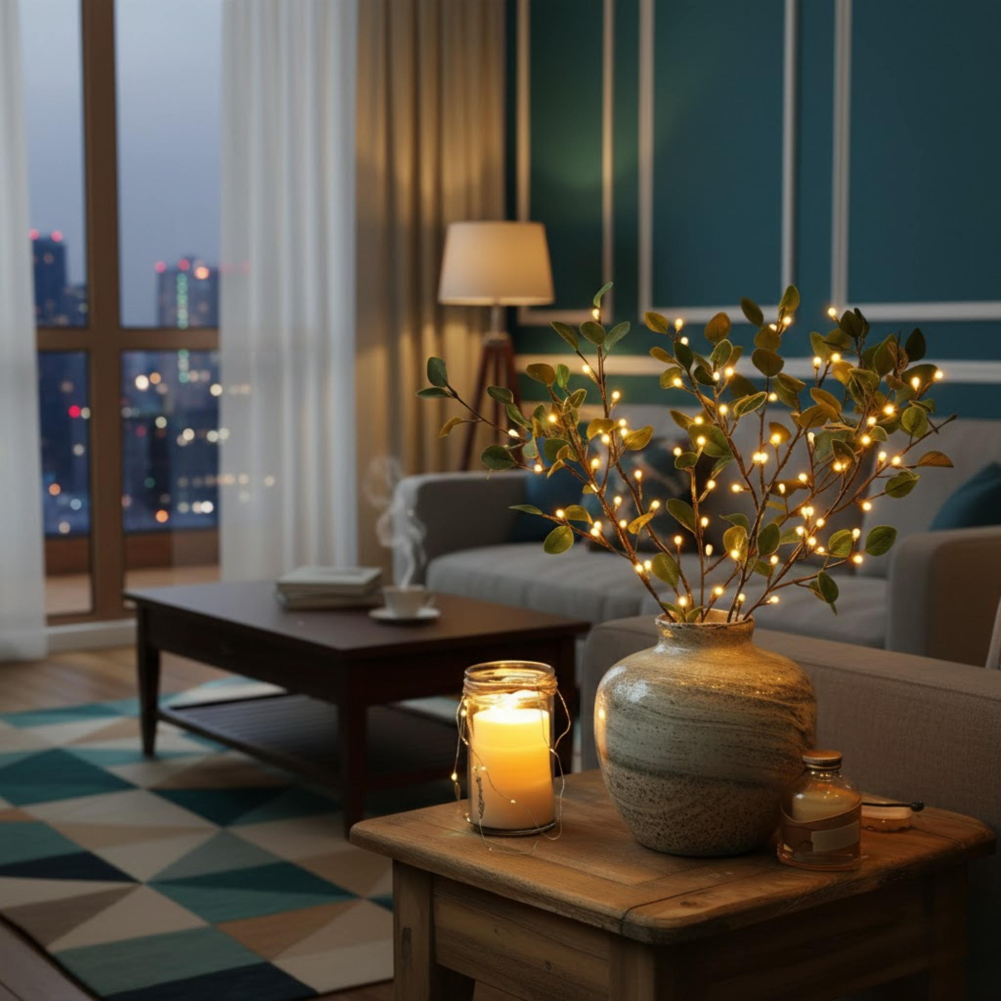 LED-lichttakken voor gebruik in een vaas of pot