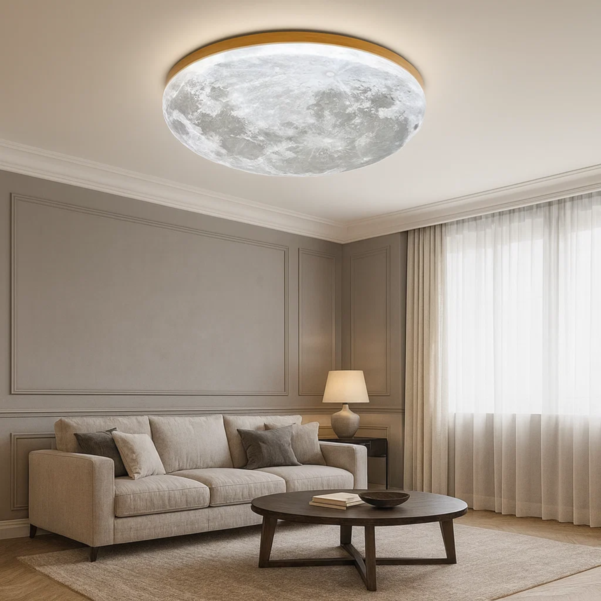 Minimalist moonlight ceiling lamp