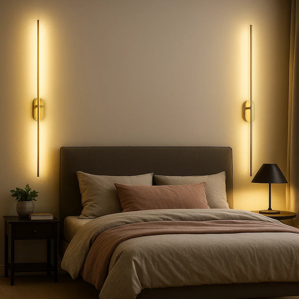 Moderne minimalistische lineaire strip wandlamp
