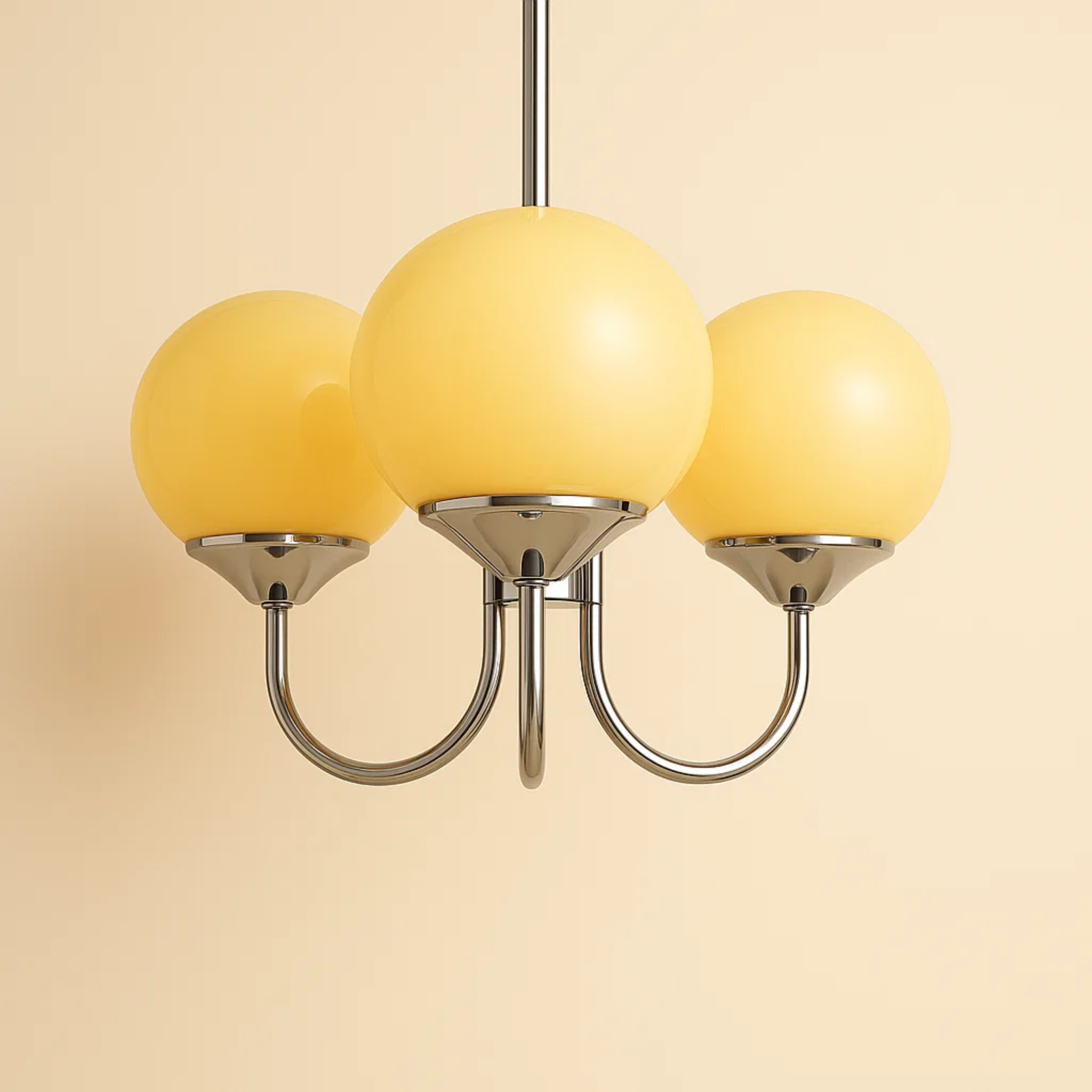 Hanglamp met gekleurde ronde glazen bollen – keuze uit 3 of 5 lichtpunten