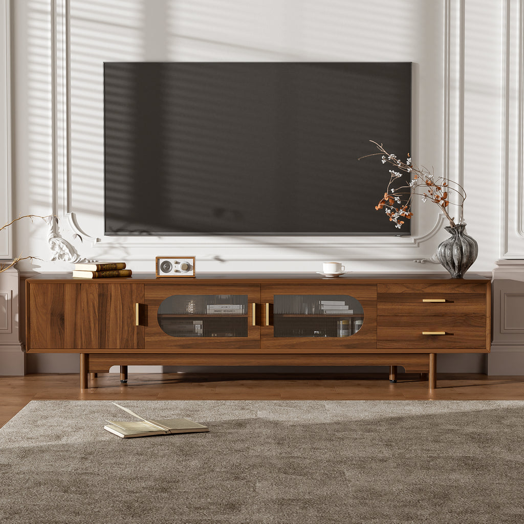 Uma Fluted Solid Wood TV Stand