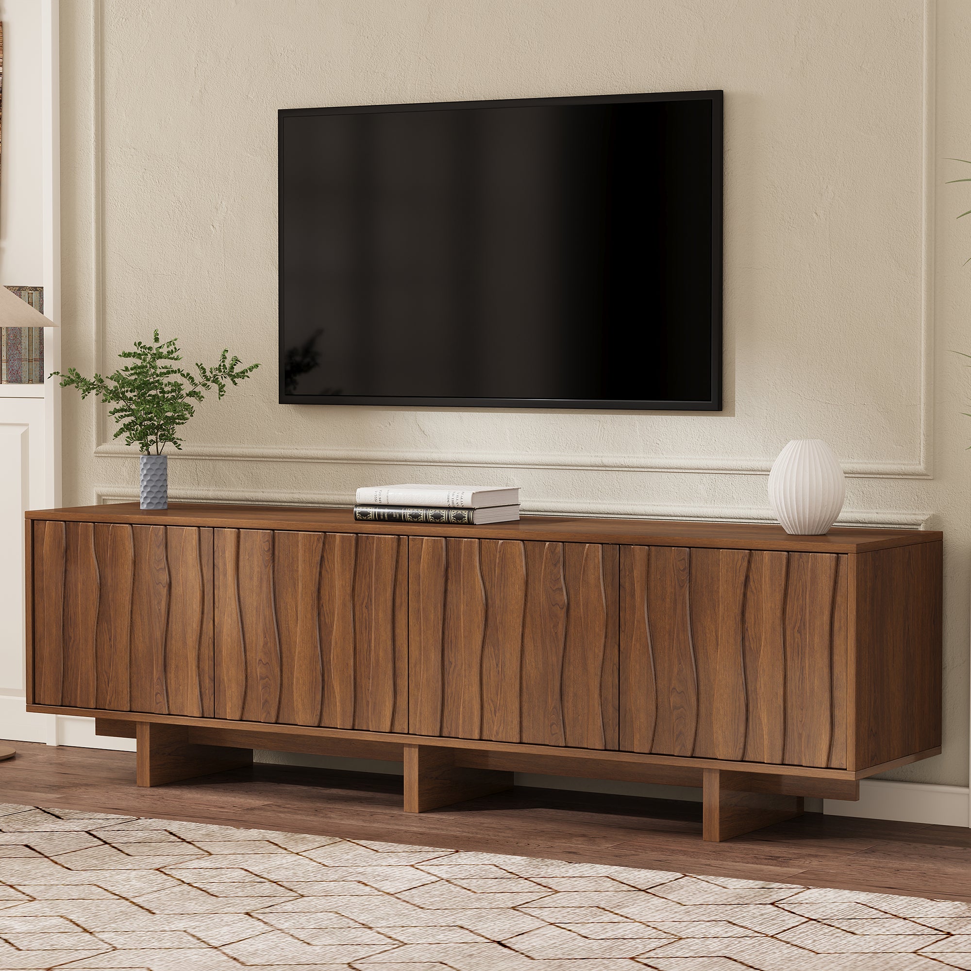 Sten Wave Walnut TV Stand