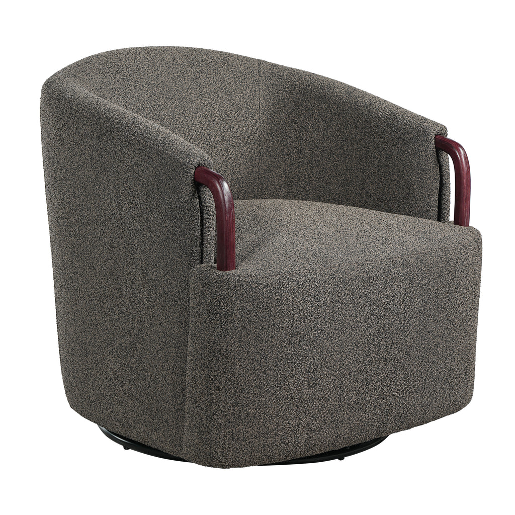 Halvor Barrel Boucle Accent Chair
