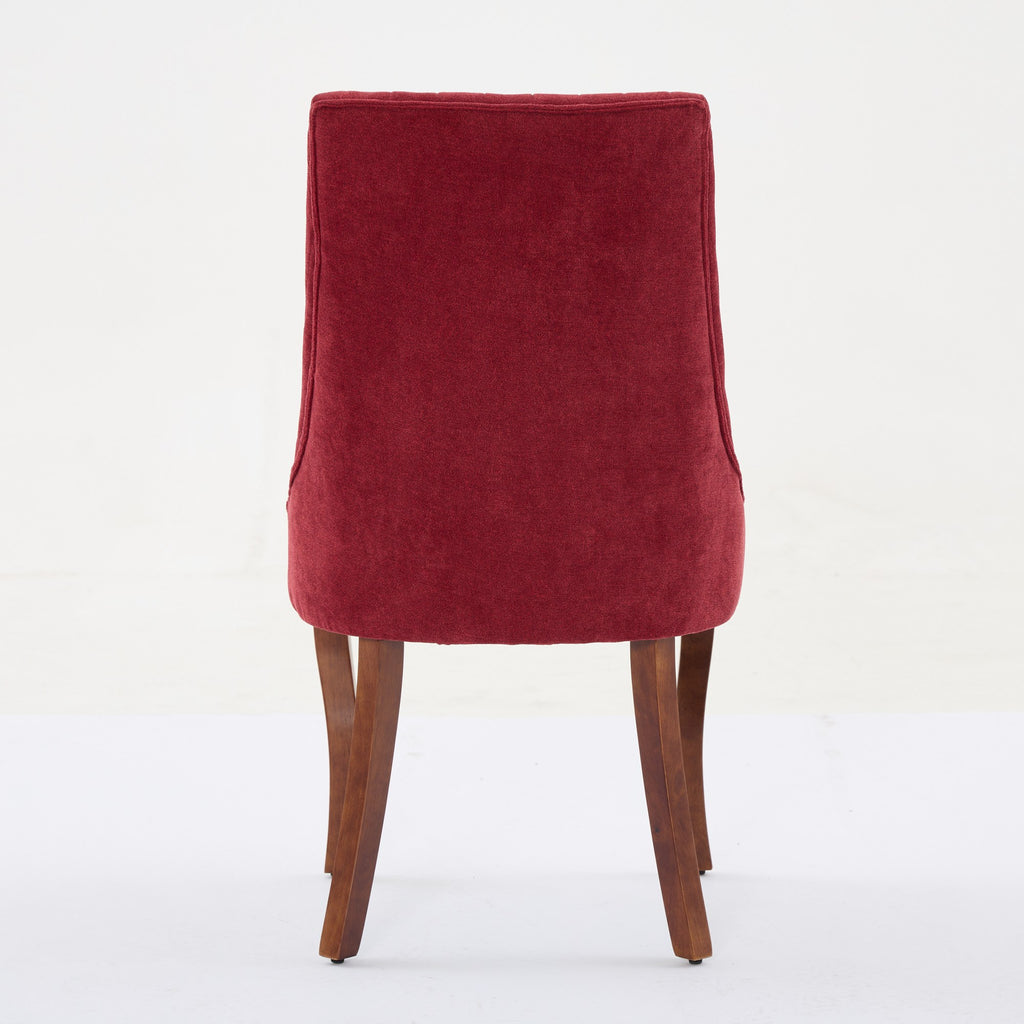 Moa Curved Linen Dining Chair
