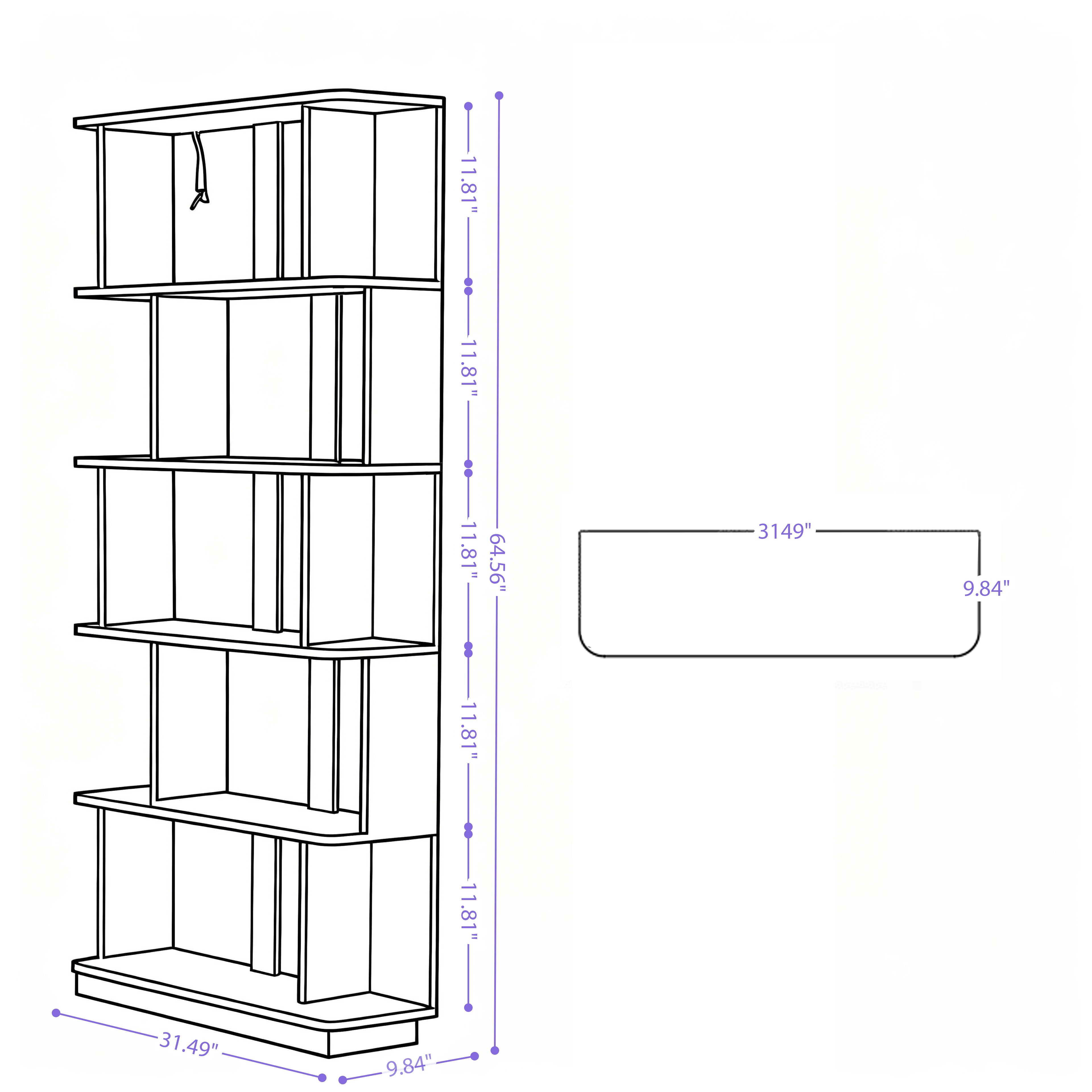 Gudmund Corner Oak Bookshelf