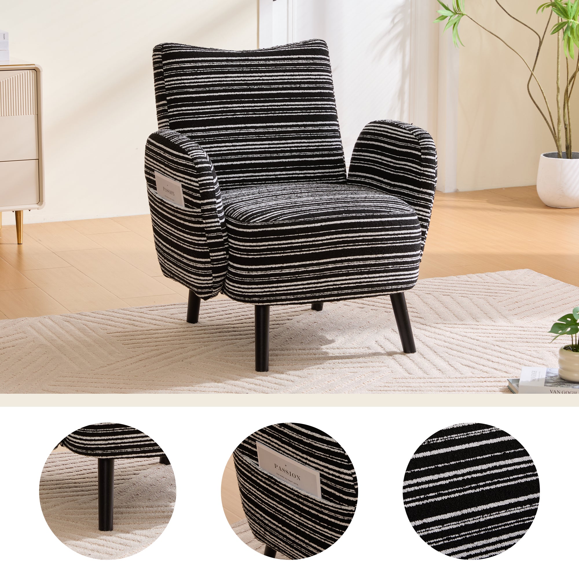 Kaia Storage Boucle Accent Chair