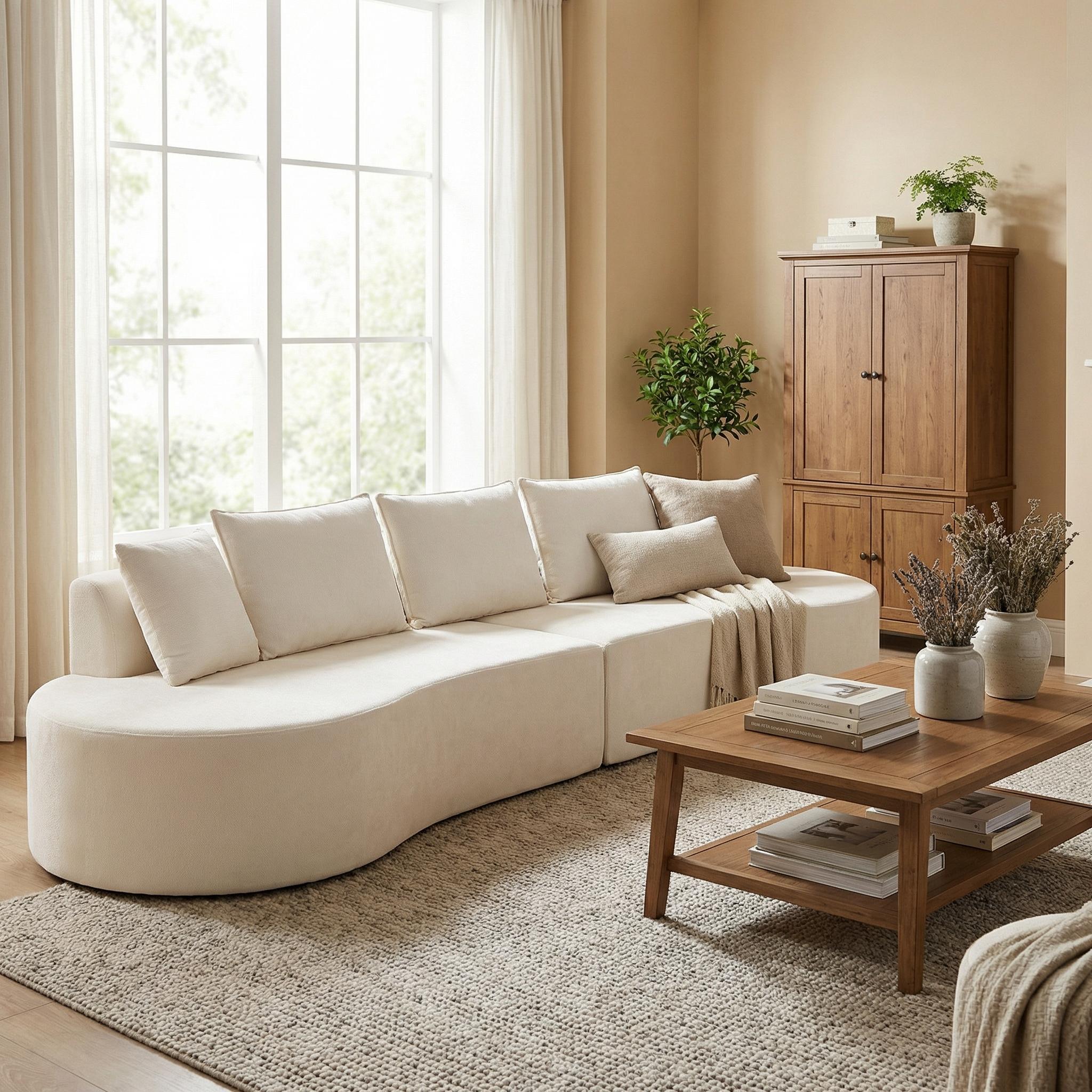 Ditte 2-Piece Curved Sectional Sofa