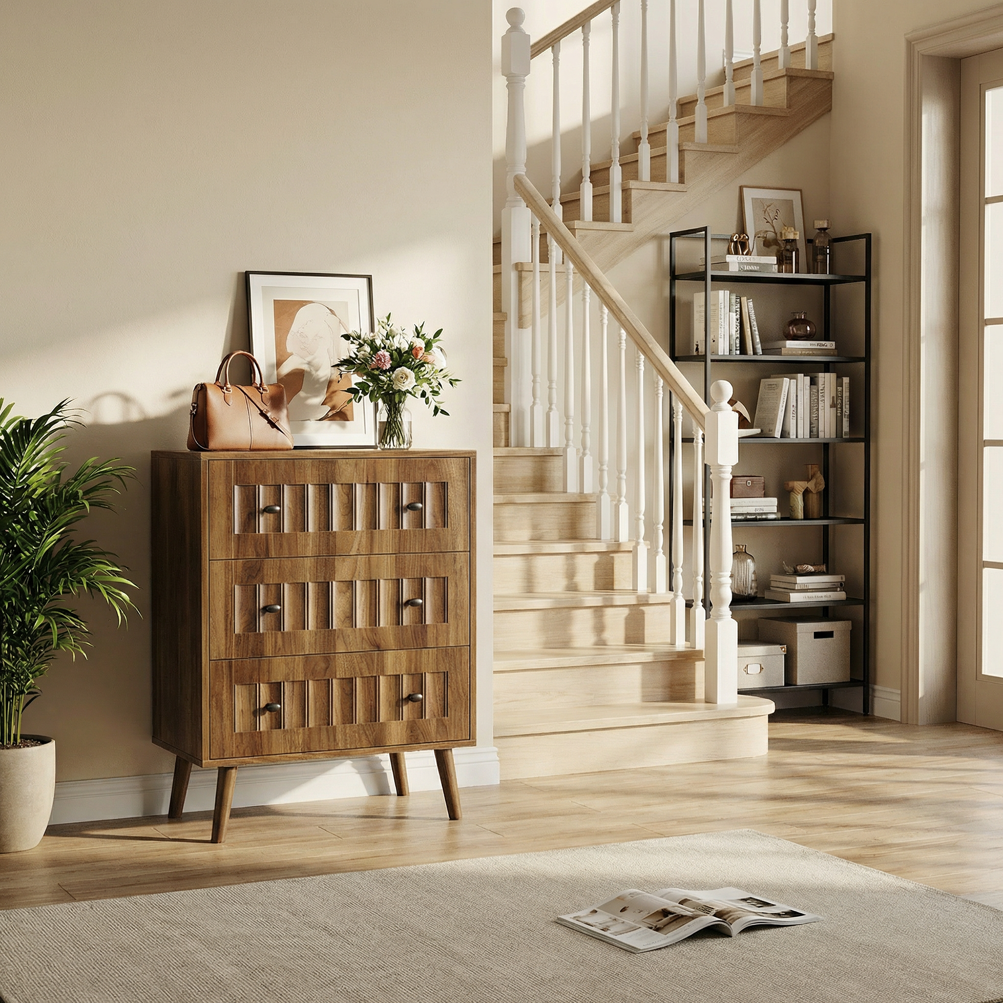 Malin Storage Walnut Dresser