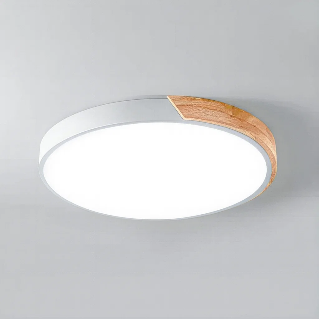 Ronde LED plafondlamp met kleuraccent