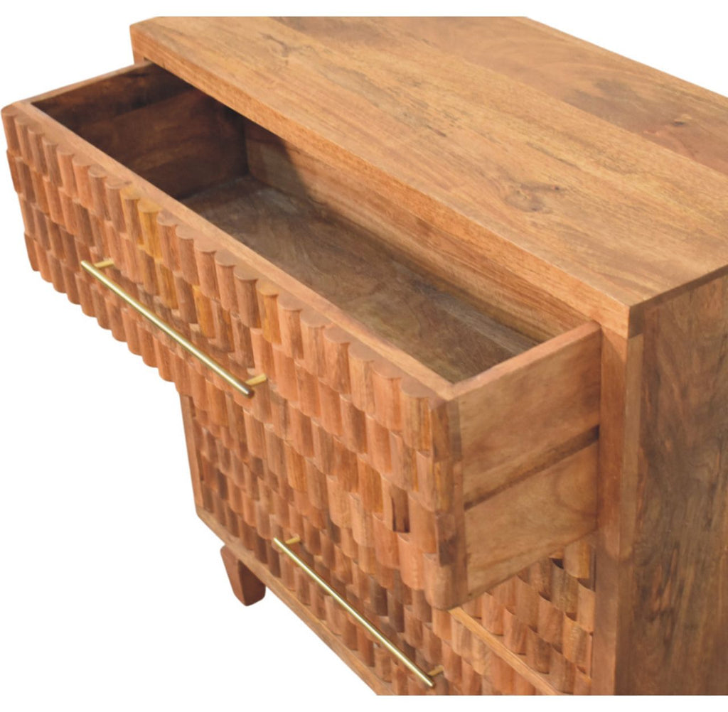 Njala Carved Chest of Drawers