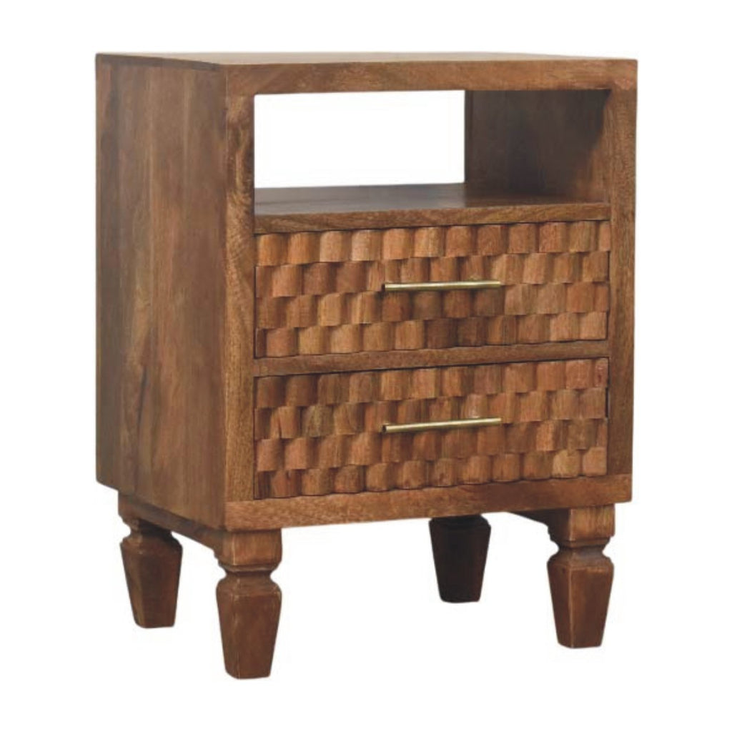 Ragnar Carved Nightstand