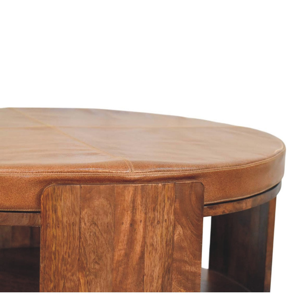 Orin Leather Coffee Table