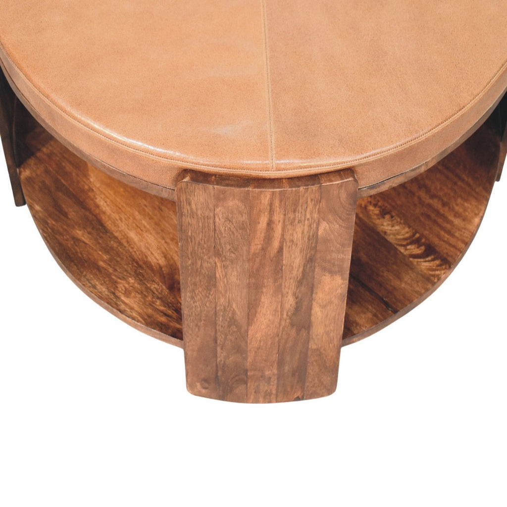 Orin Leather Coffee Table