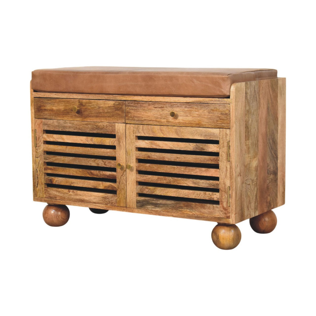 Geir Leather Cabinet