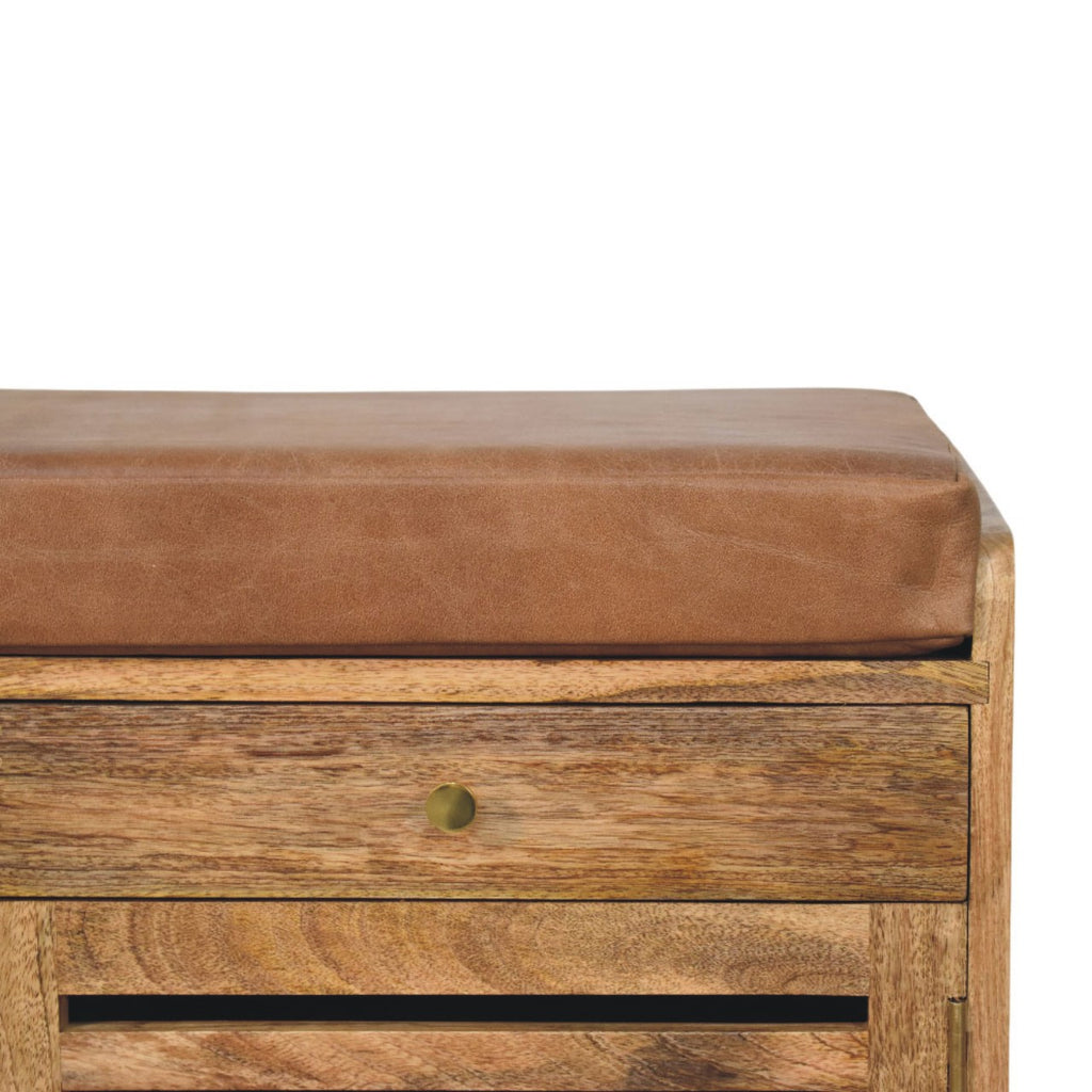 Geir Leather Cabinet