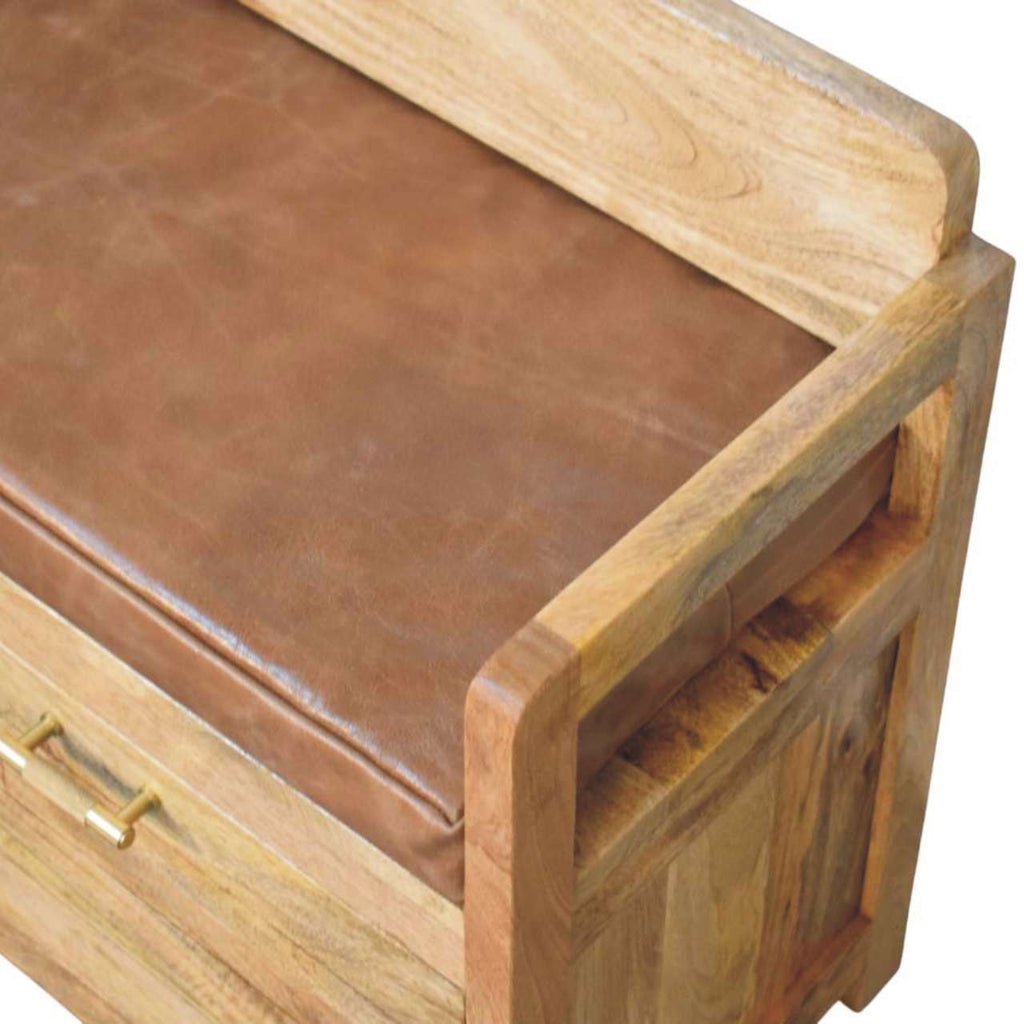 Oili Leather Bench