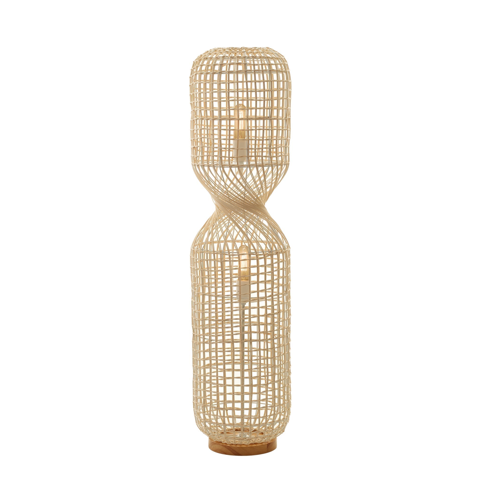Twirla Rattan Floor Lamp – Large/Small