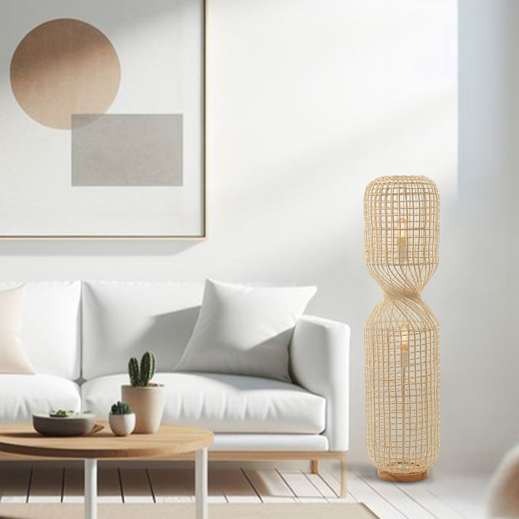 Twirla Rattan Floor Lamp – Large/Small