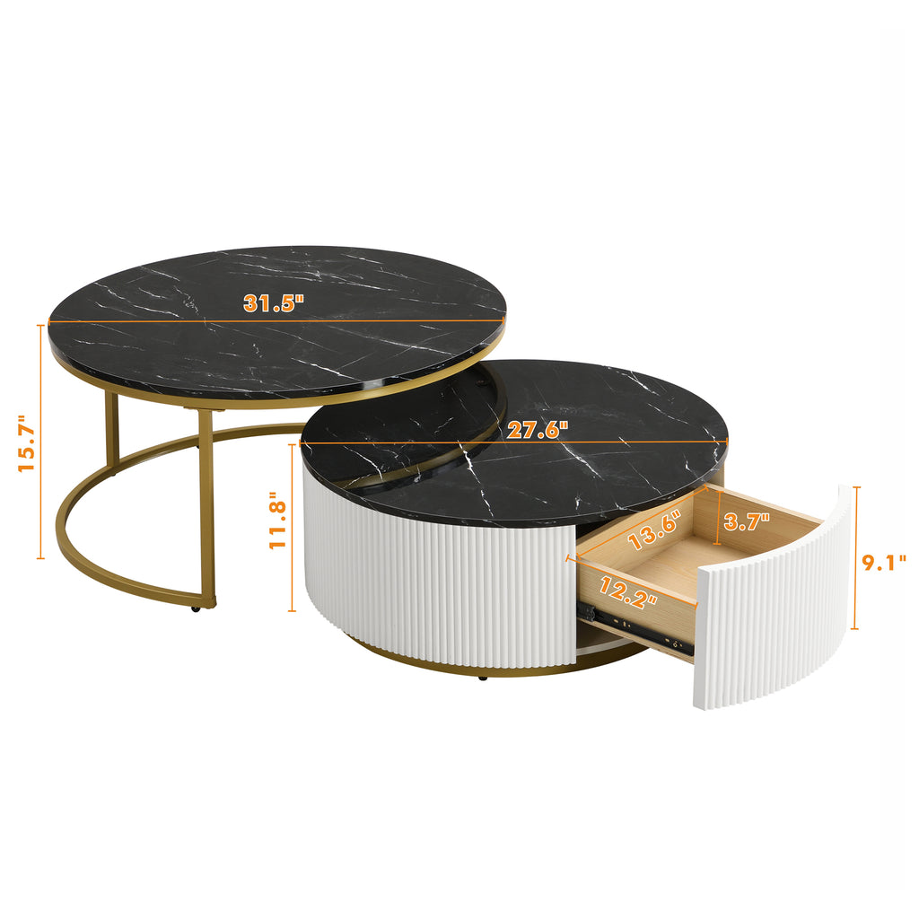 Thea Fluted Coffee Table