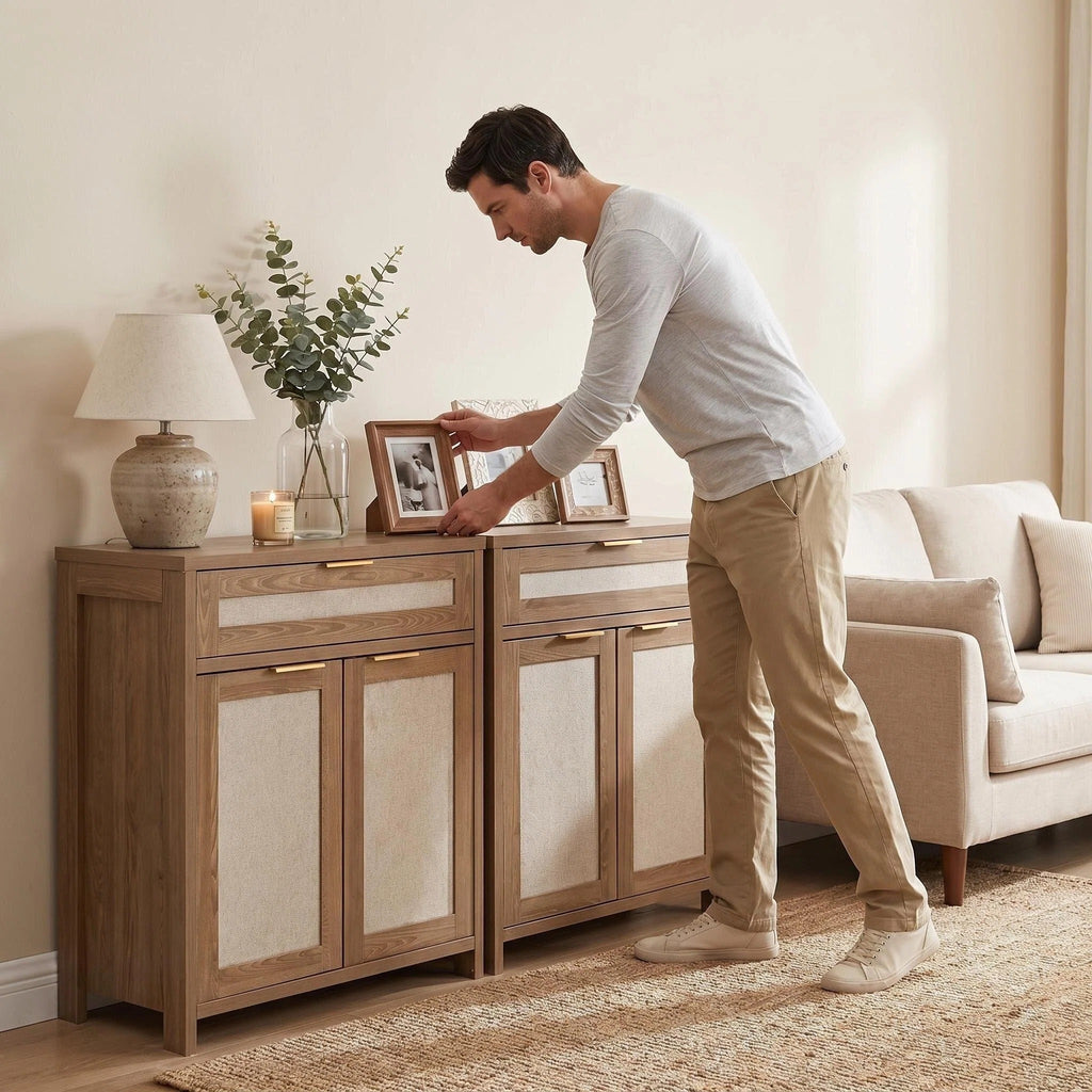 Ivalu Storage Rattan Cabinet