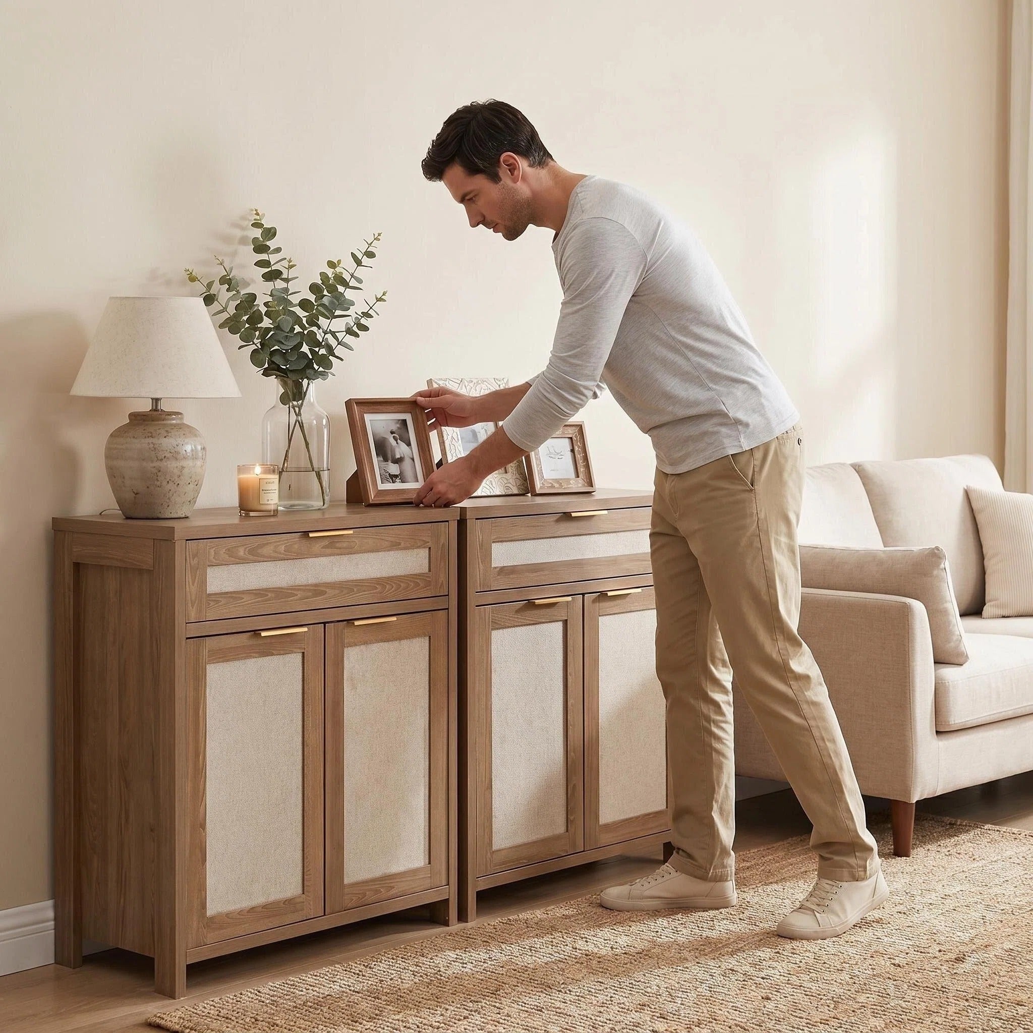 Ivalu Storage Rattan Cabinet