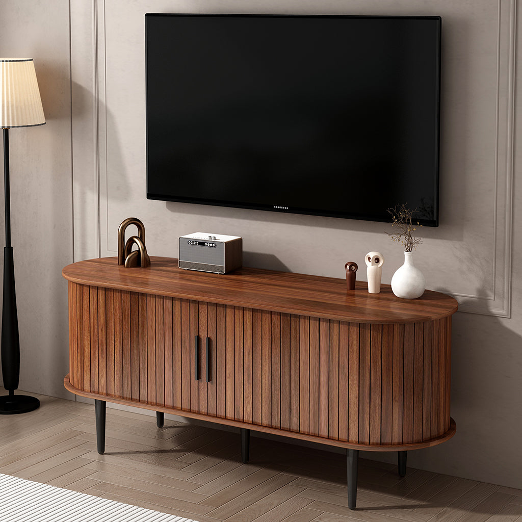 Birk Storage Walnut TV Stand